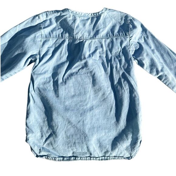 H&M Girls Button Down Embroidered  Long Sleeve Blouse - Picture 4 of 5